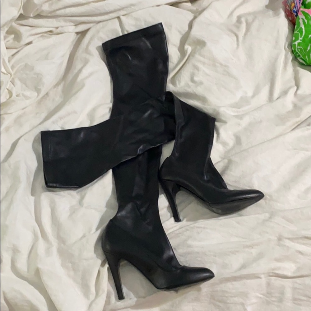 Stella McCartney black thigh-high boots